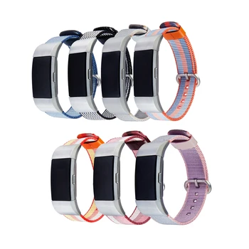 

Woven Nylon Fabric Wristband Watch Strap for Fitbit Charge 2 Fitness Activity Tracker Heart Rate Monitor Smart Watch Accessories