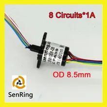 8 проводов 1A мини Capsule фланца кольцо скольжения с диаметром 8.5 мм используется для Роботы senring