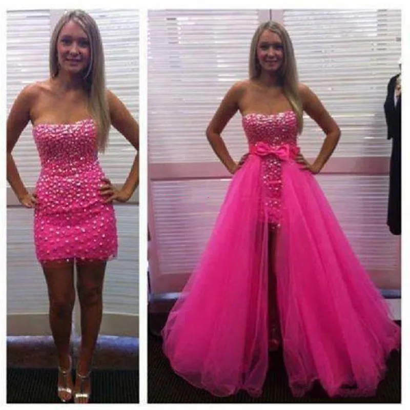 Maxi Long Tulle Overskirt Rose Fuchsia Detachable Tulle