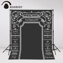 Allenjoy DIY свадебный фон идея Мел Арки Фон удивительные доске пользовательское имя Дата Photocall за исключением кронштейн