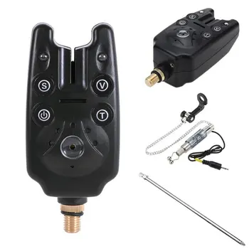 2 LED Adjustable Tone Volume Sensitivity Sound Alert Fishing Bite Alarm Water Resistant Fishing Alarm for Fishing Rod Swingers