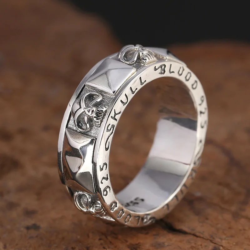 

2019 New Fashion 925 Sterling Silver Fashion dazzling Rings for Men Gift Punk&Rock