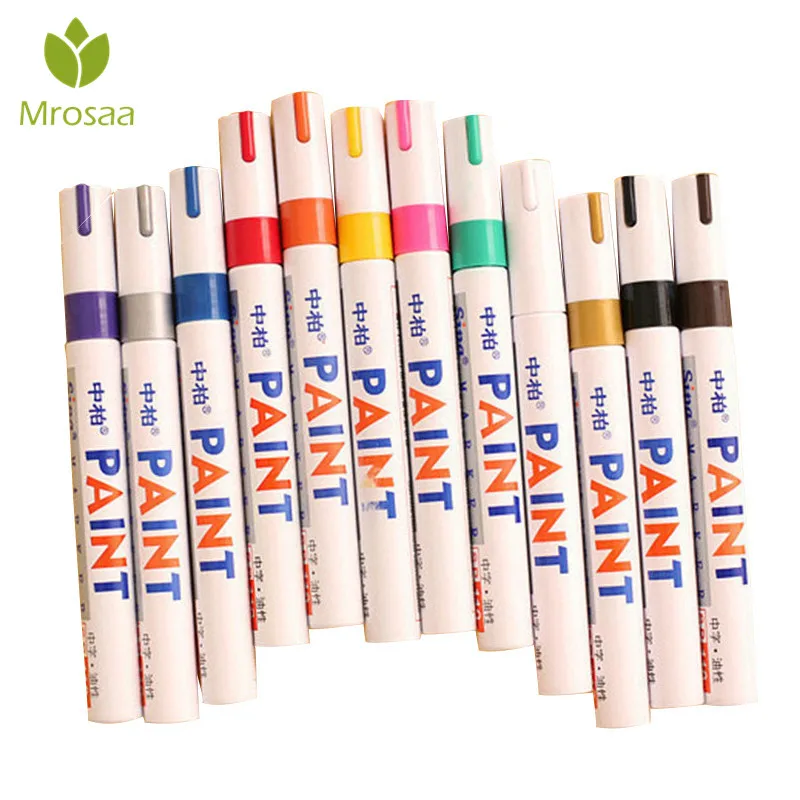 

Colorful Waterproof Pen Car Tyre Tire Tread CD Metal Permanent Paint Markers Graffiti Oily Marker Pen marcador Caneta Stationery