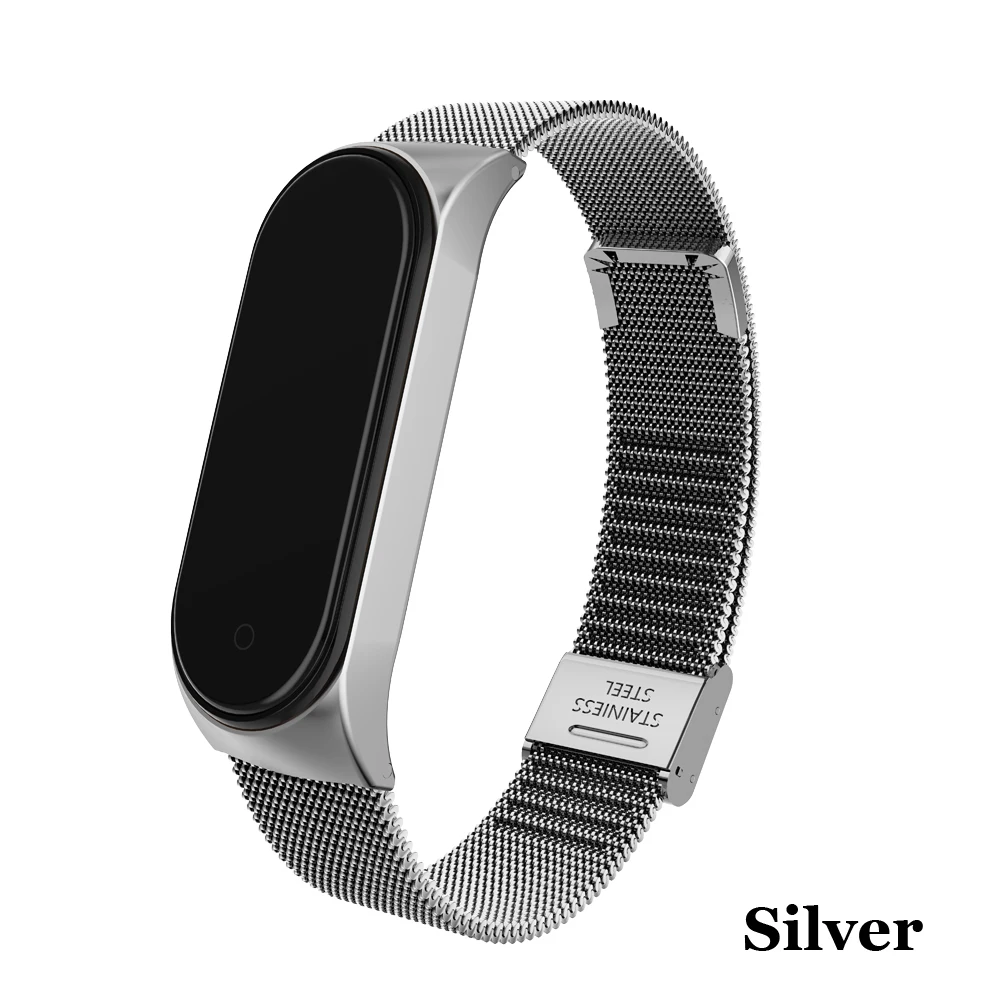 Металлический браслет для Xiaomi Mi Band 4/3 ремешок из нержавеющей стали MiBand