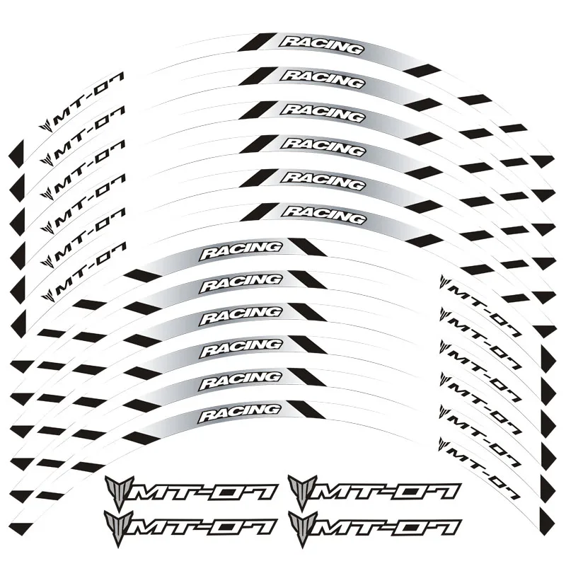 Передние и задние колеса мотоцикла край внешний обод наклейки светоотражающие полосы колесные наклейки для YAMAHA mt-07
