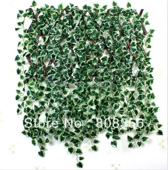 

HOT 48Pcs 200cm/78.74" Length Artificial Begonia Simulation Ivy Rattan Wall Flower Leaf Vine Green Plant Cane Home Decoration