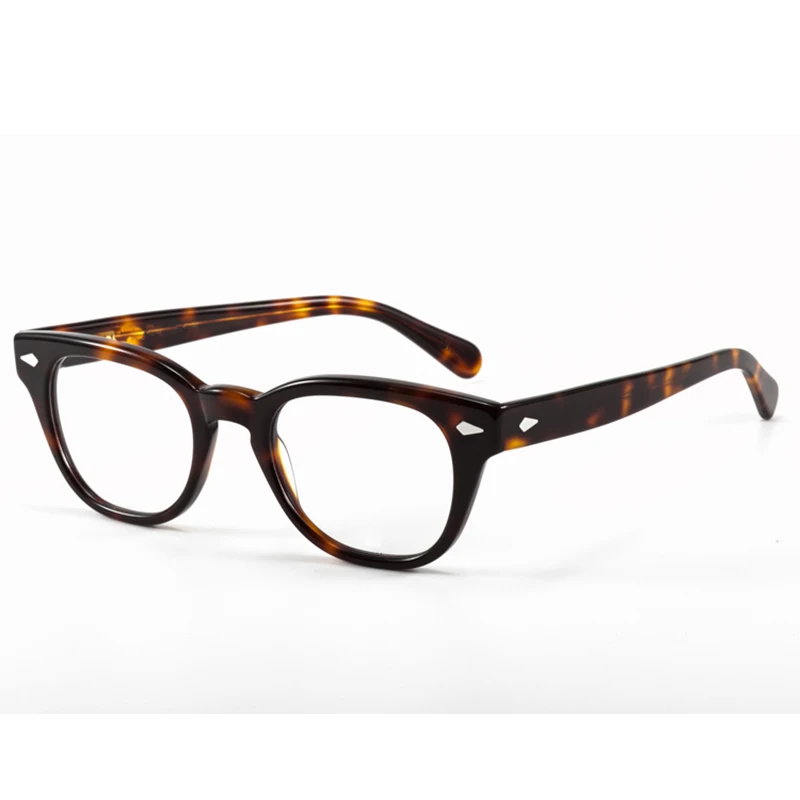 

Round Handmade Acetate Frame Women Johnny Depp Glasses Men Brand Designer Computer Goggles Optical Spectacle Demi Myopia