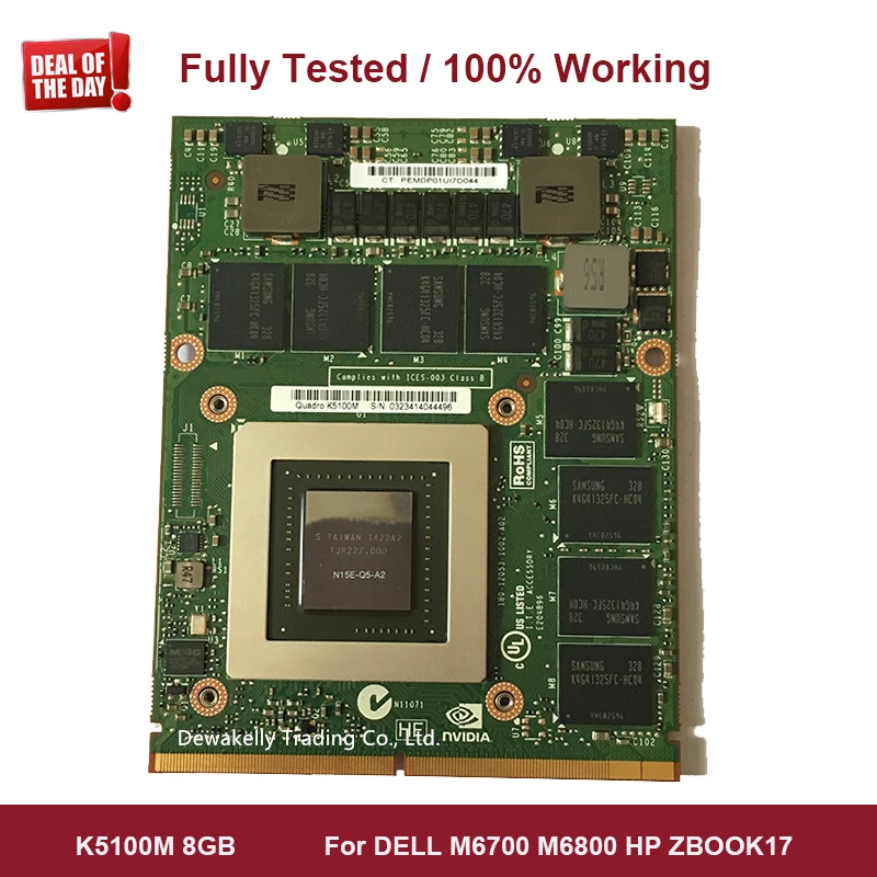 K5100M K5100 8 ГБ для DELL M6700 M6800 hp 8770W ZBOOK15 G1 G2 N15E-Q5-A2 CN-034P9D видеографические VGA карты работы