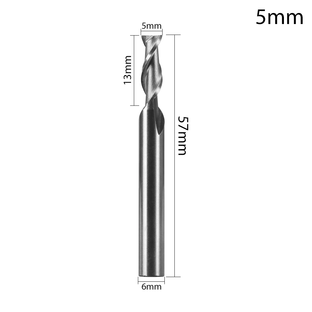 Enhanced Carbide Milling Cutter - 2 Flute Straight Shank End Router Bit, HRC65 Stainless Steel