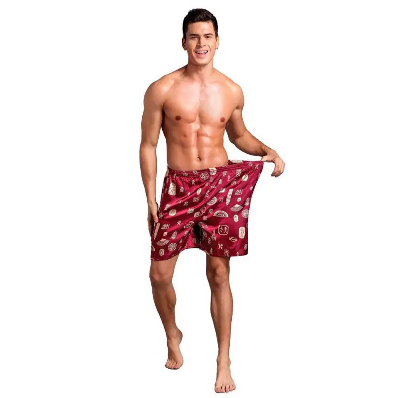 Новый Для мужчин пижамные шорты сна одноцветное Lounge Короткие штаны Мягкие Летние Шорты спальные домашние Пижамные брюки нижнее белье плюс