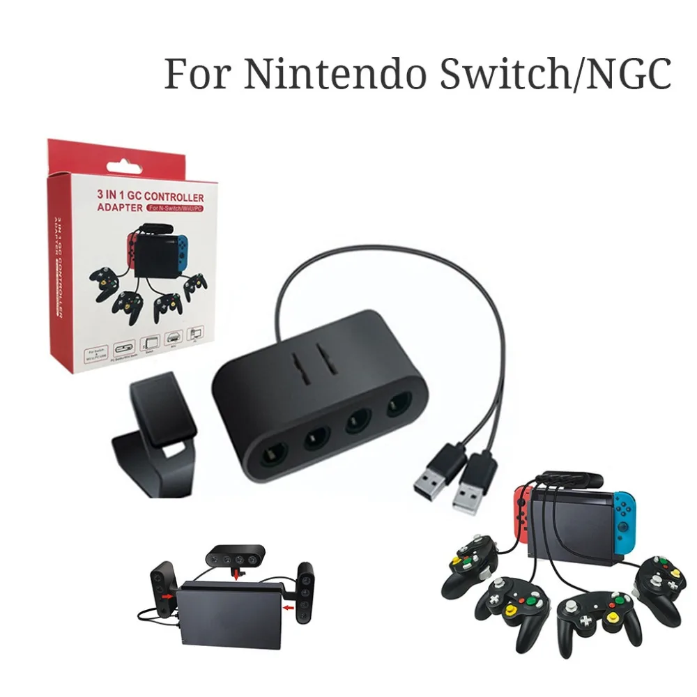 3in1 Converter For Nintendo SwichForWii UPC 4Port USB for Gamecube Controller Adapter 40MAY31 (3)