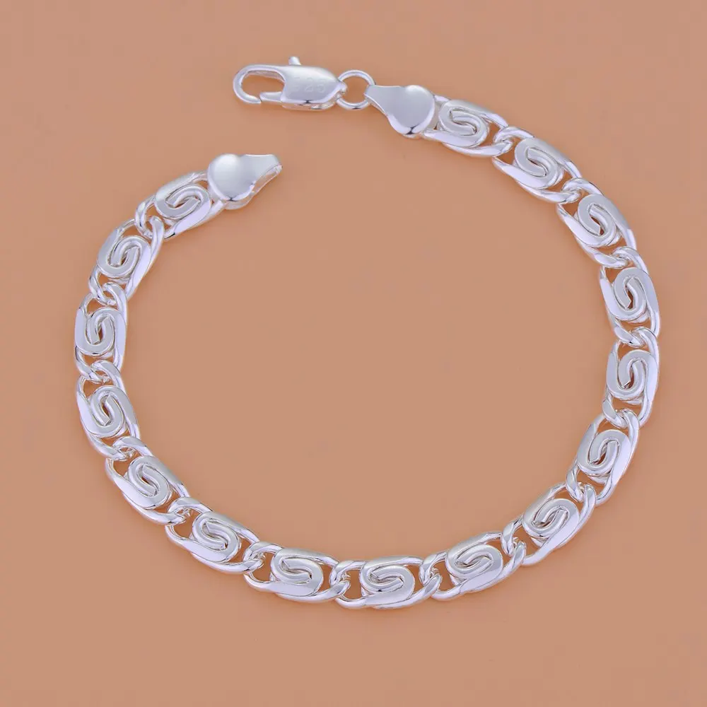 Fashion Silver Plated Bracelet 6mm