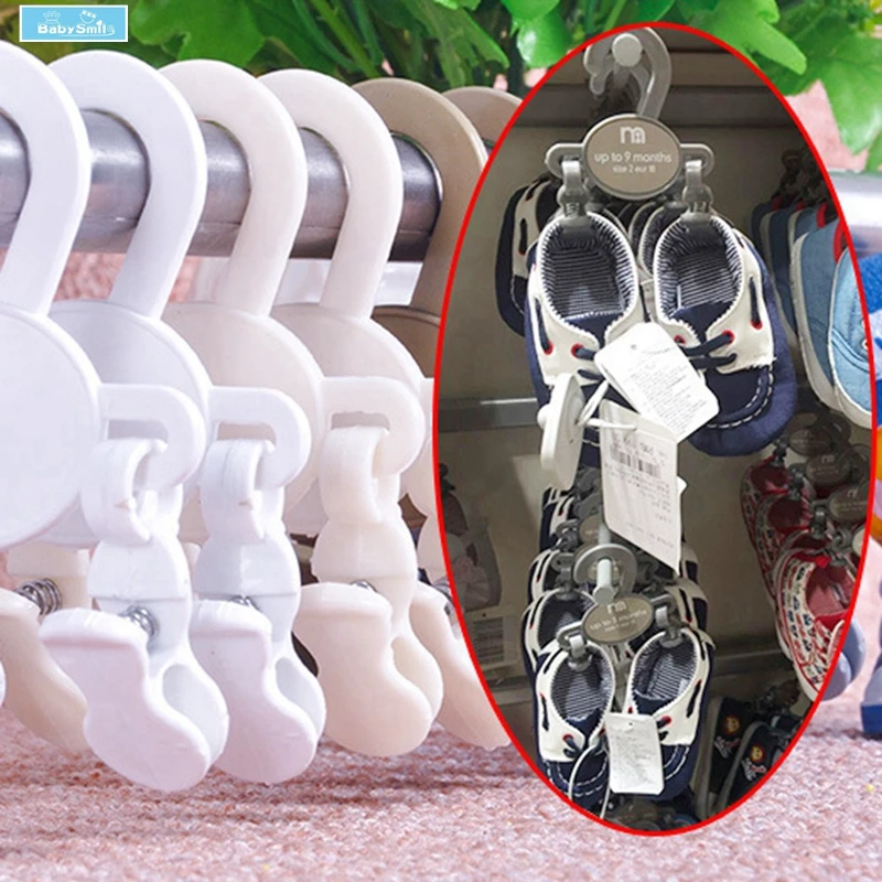 Children Shoes Hook with Two Clip 50pcs Kids Shoe Display Pegs PP