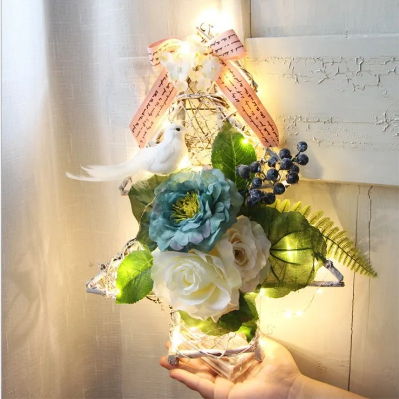 

European-style Christmas tree wall hanging decoration restaurant window mini ornaments Free Shipping