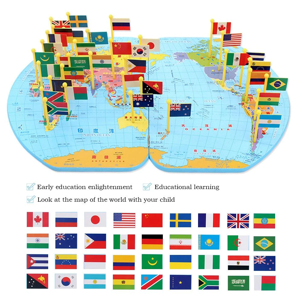 Novidade Mapa Mundi De Madeira 3d Brinquedo Bandeira Nacionais Estereo Educacional Aprendizagem Quebra Cabeca Para Criancas Envio Direto Quebra Cab Aliexpress