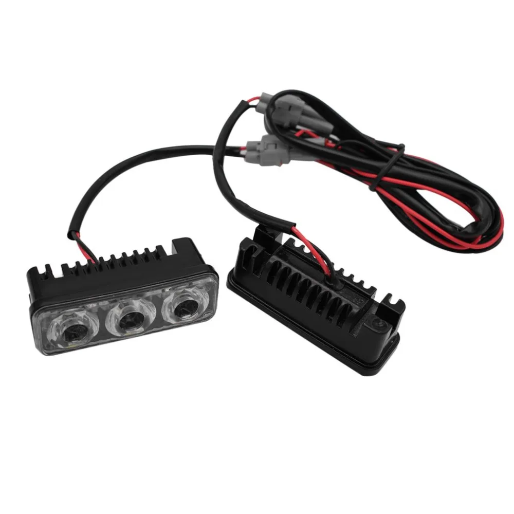 

ICOCO 3 LED Waterproof Car Light Universal Daytime Running Lights DC12V Super White Auto Car Fog Lamps Car Styling