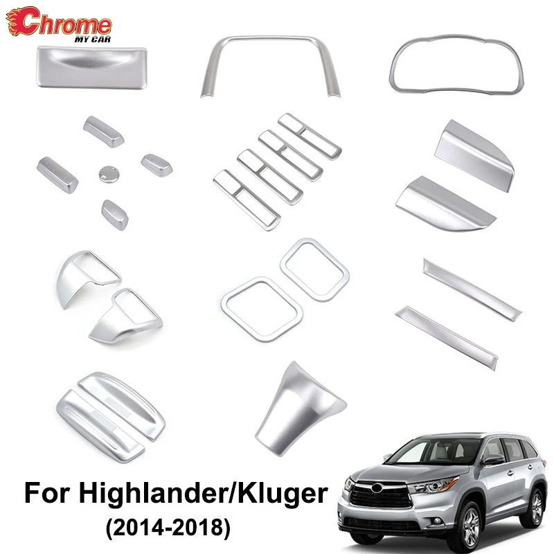 Us 3 84 45 Off For Toyota Highlander Kluger 2014 2015 2016 2017 2018 Chrome Interior Switch Button Cover Air Vent Trim Decoration Car Styling In