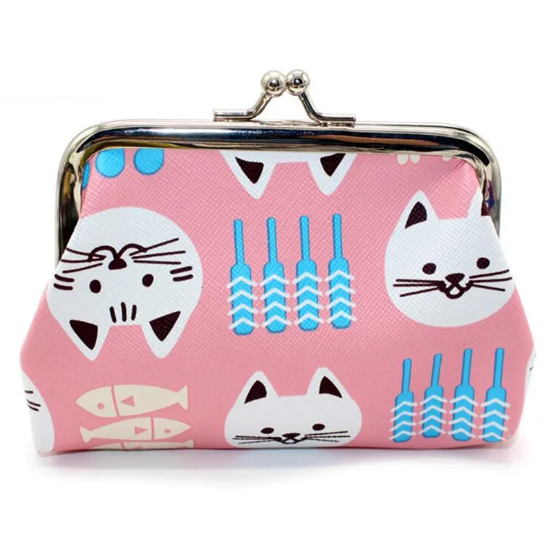 M190 Catoon Lovely Cat Coin Purse With Hasp Women Girl Gift Wholesale