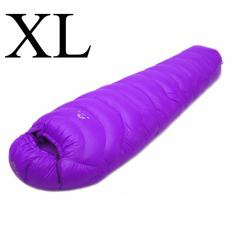 LMR гусиный пух 1000 г наполнение Мумия спальный мешок-15~ 0 ультра-легкий Открытый Кемпинг взрослый дышащий ленивый мешок - Цвет: Purple XL
