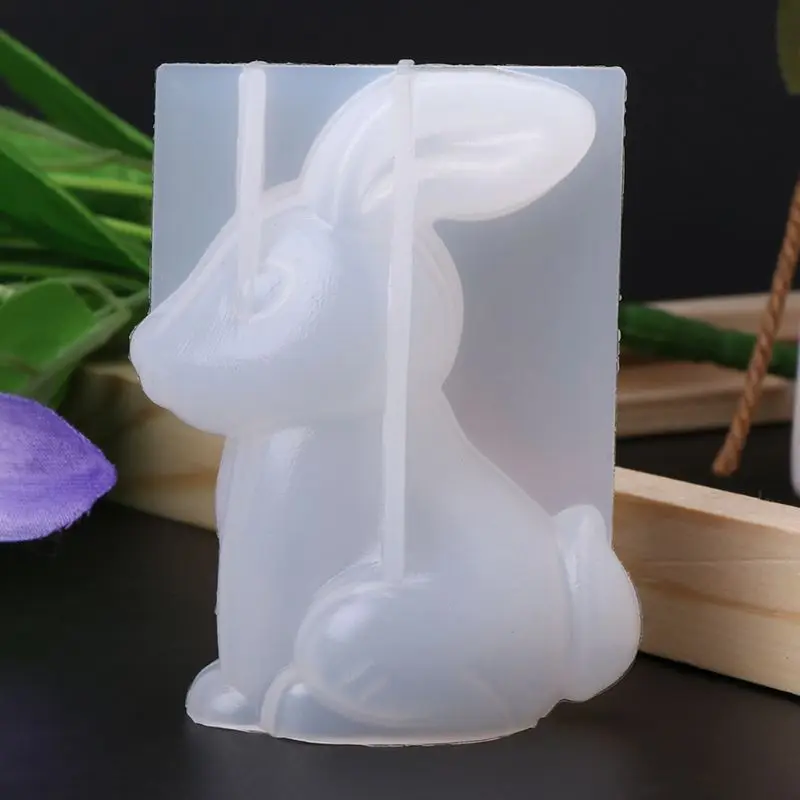 Silicone Mold 3D Animal Cute Rabbit Deer Christmas Gifts DIY Jewelry Pendant Tools Decor Crafts Resin Molds Handmade Findings