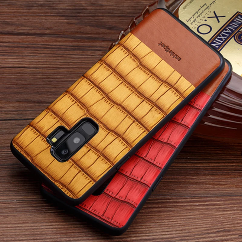 

Phone case For Samsung Galaxy S7 S8 S9 Plus case Crocodile Belly texture back cover For Note 8 9 A5 A7 A8 J5 J7 2017 case