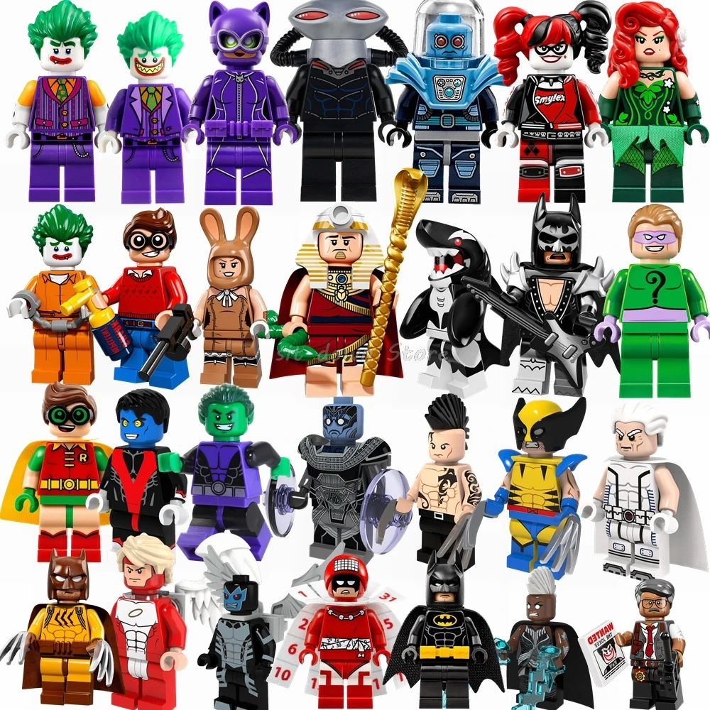 

Legoing DC Super Heroes figures Batman Orca March Harriet King Tut Mister Freeze Model Building Blocks Toys for Children Legoing