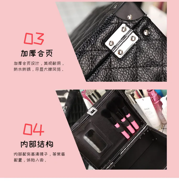 portable large-capacity cosmetic case cosmetic storage bag waterproof travel portable professional multi-layer cosmetic bag