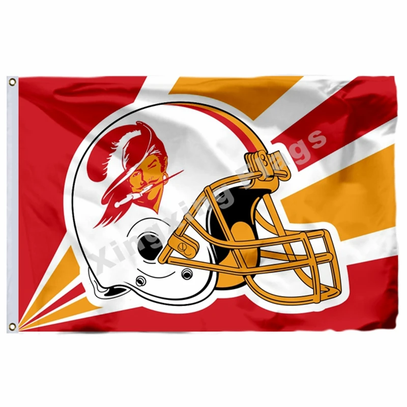 Tampa Bay Buccaneers Old 1976 1996 Helmet Flag 3ft X 5ft Polyester NFL1