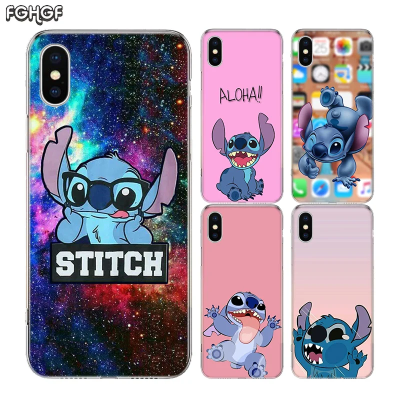 

Disneys Stitch Fundas Silicone Phone Back Case For Apple iPhone 6 6S 7 8 Plus X 10 XS MAX XR 5 5S SE Heart Cover