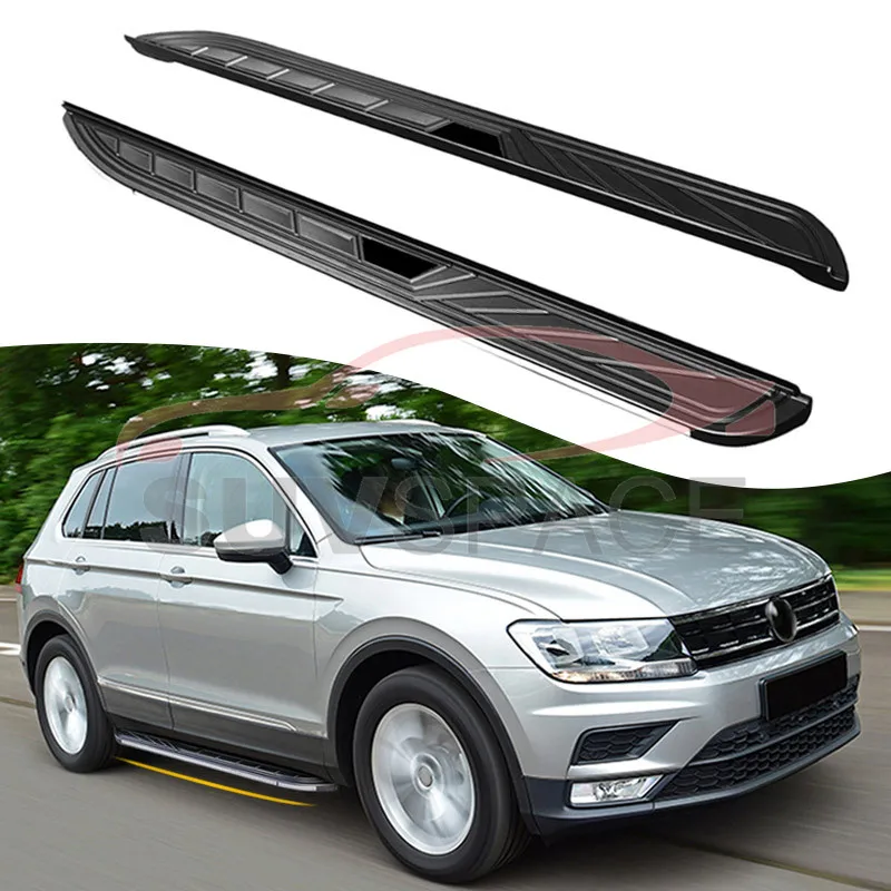 Алюминиевая боковая ступенчатая панель подходит для VW Tiguan L LWB 2017 2018 2019 2020 Нерф Бар