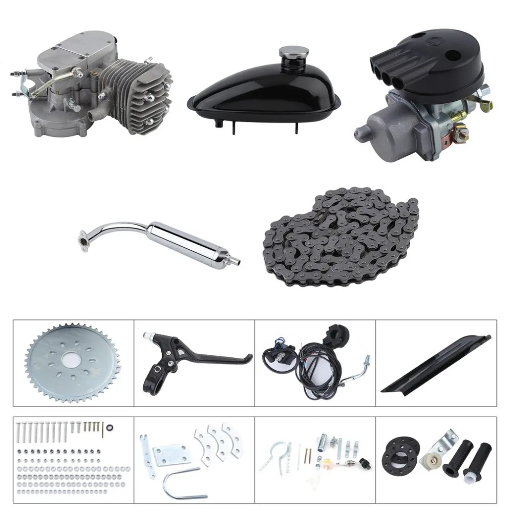 

2 Stroke 50cc Bicycle Gas Motorized Engine Bike Motor Kit Cycle Engine Complete Set DIY Bicycle Accessoriess Multifunction Tools