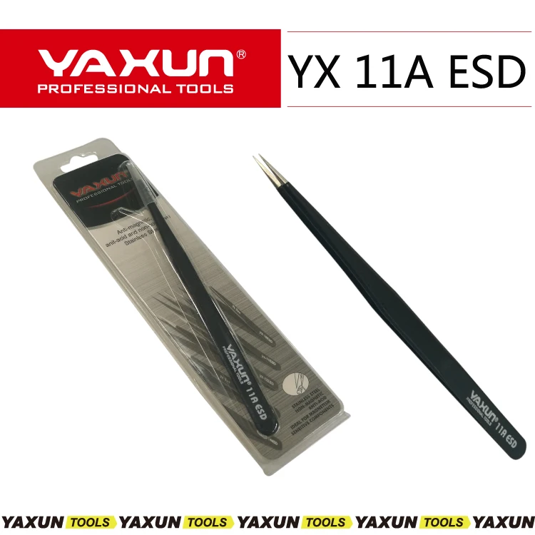 

Free Shipping YAXUN YX-11A ESD Stainless Steel Eyebrow Tweezers Mobile repair tools straight tweezer high quality tweezer