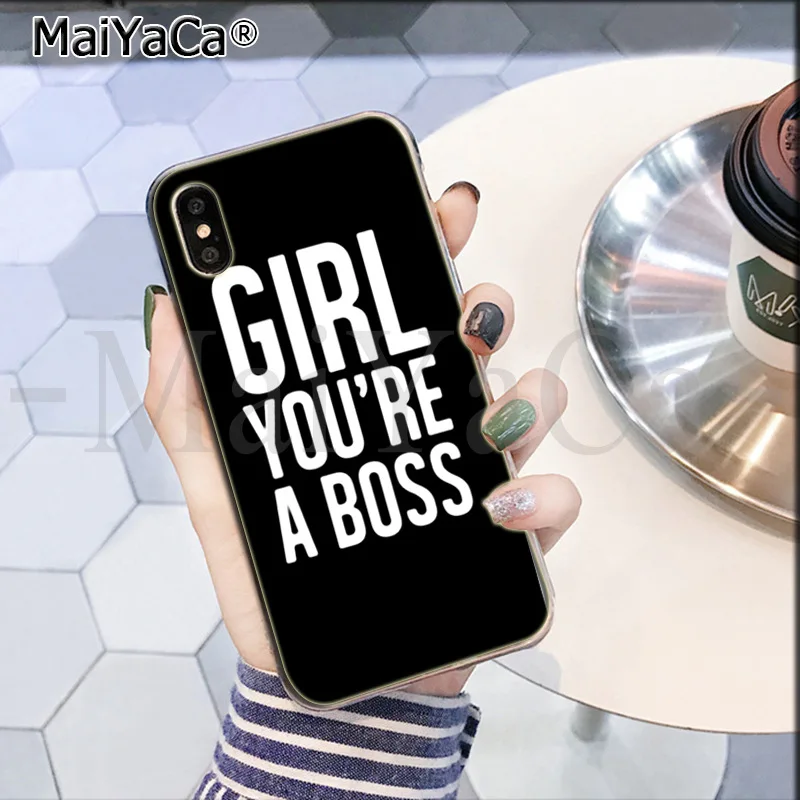 MaiYaCa Boss Girl Lady роскошный модный Чехол для мобильного телефона для Apple iPhone 8 7 6 6S Plus X XS max 5 5S SE XR Чехол для мобильного телефона - Цвет: 8