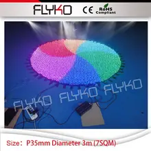 Круглый кулон покрытый P35mm диаметр 3 м RGB3in1 заводская цена dj Свадебные свет ночного видения светодиодный занавес