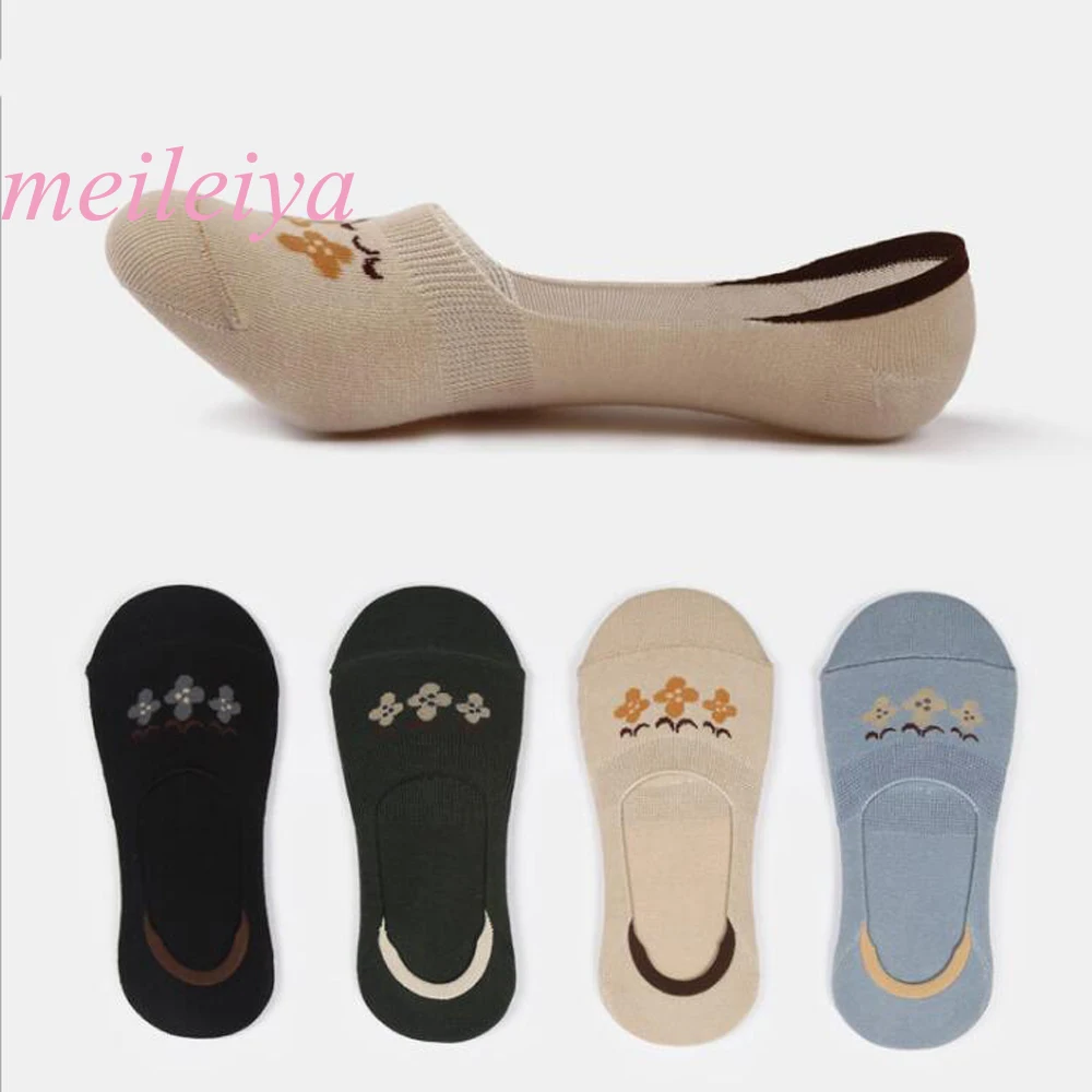 

MEILEIYA 10 Pairs/Bag New Spring And Summer New Women's Socks Cotton Stealth Shallow Mouth Socks Silicone Anti-Skid Short Socks