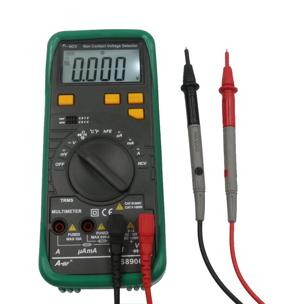 

A-BF CS890C Auto Ranging professional electrical digital multimeters Temperature Detector, Pocket Portable with Backlight LCD