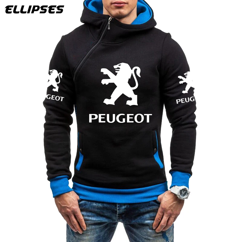 

Peugeot Logo Men Hoodie Sweatshirt Spring Brand Peugeot Car Fleece Tracksuit Sudaderas Hombre Hip Hop Male Hooded Sportswear
