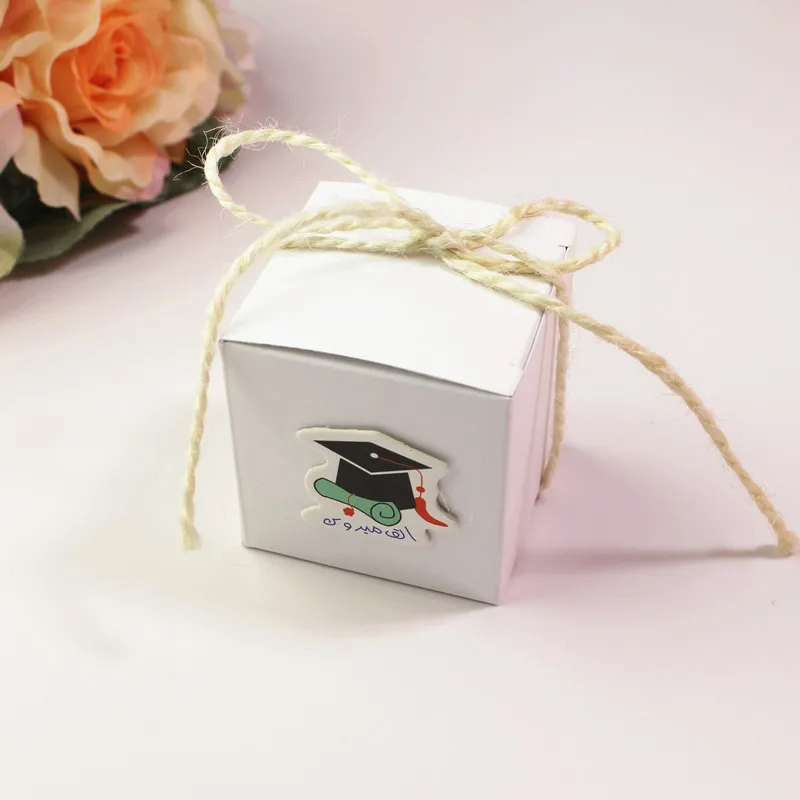 Студенческая выпускная сезонная коробка конфет Ph.D. Hat DIY карточная ручная ретро
