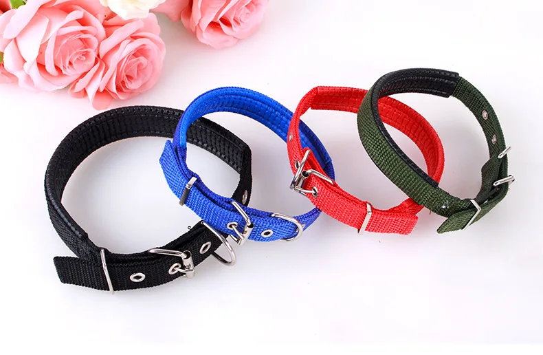 Pet nylon Collar Adjustable Outdoor Sports Safety PORON Collar For Dogs Cats Chihuahua Teddy Golden Retriever S M L XL XXL (1)