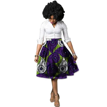

2019 African Women Clothing The New Fashion Ankara Hot Style Of Tall Waist Abstract Flower Skirts Printed Clothing Customized