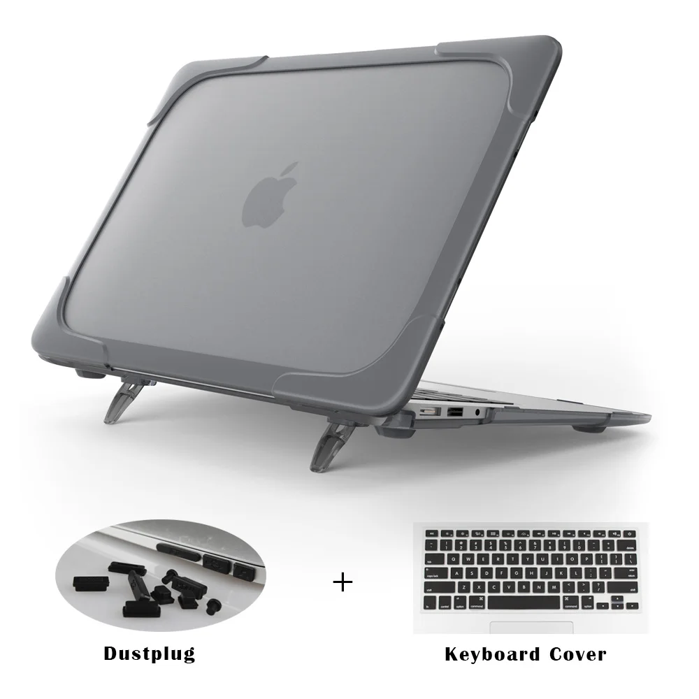

New Shockproof Case with Foldable Stand For Macbook Air 13 Pro 13 Case Shockproof Touch Bar A1369 A1466 A1502 A1706 A1708 A1989