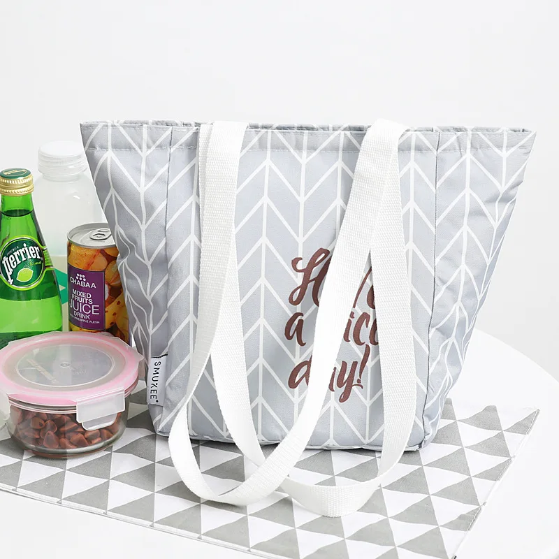 

waterproof oxford lunch bag thermal picnic shoulder bag ice pack thermo insulated shop tote food milk fresh cooler bag food