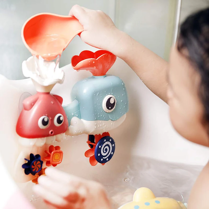 Bath Toys for Baby Toddlers 0-48 Months ABS Plastic Bathtub Toys with Spout and Spinning Bath Toys Gears Great for Birthday Gift Bath Toys for Baby Toddlers 0-48 Months ABS Plastic Bathtub Toys with Spout and Spinning Bath Toys Gears Great for Birthday Gift