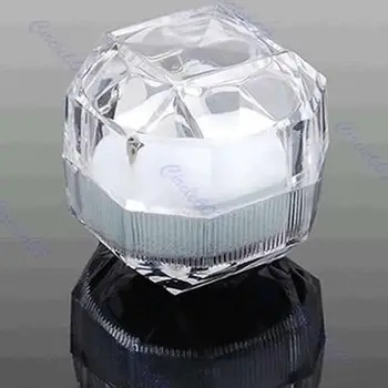 

8Pcs x Acrylic Ring Display Box Storage Organizer Gift Package Case Transparent