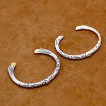 S925 Стерлинговое Серебряные ювелирные изделия Ретро тайский серебряный браслет из серебра и не трава Орел двойной резной Бронзовый Для Мужчин's открытые браслет