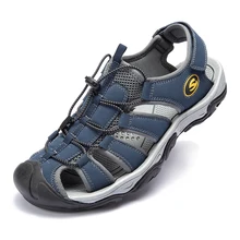 Г., классические мужские мягкие сандалии удобная мужская летняя обувь кожаные сандалии большого размера Мужская удобная обувь в римском стиле