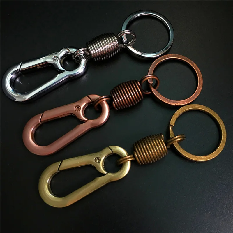 2pcs 112*23mm Meetee Metal Spring Keychain Trigger Snap Clip Hook Dog