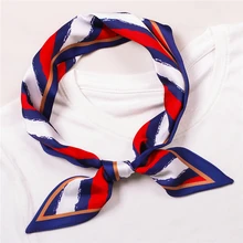 Lady Long Silk Neck Scarf Striped Print Women Skinny Ribbons Scarfs Hair Band Female Bag Handle Scarves Tie Designer 2019 Lady Long Silk Neck Scarf Striped Print Women Skinny Ribbons Scarfs Hair Band Female Bag Handle Scarves Tie Designer 2019