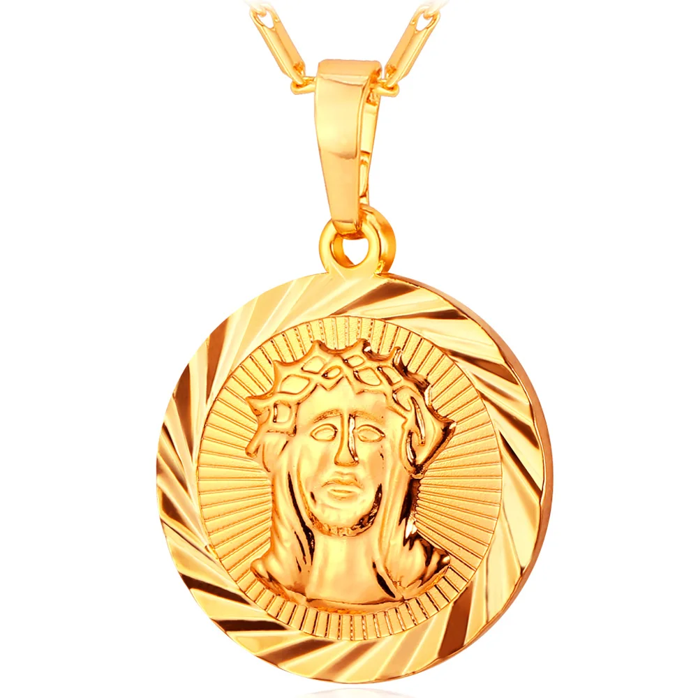 Buy Collare Vintage Jesus Piece Coin Necklaces