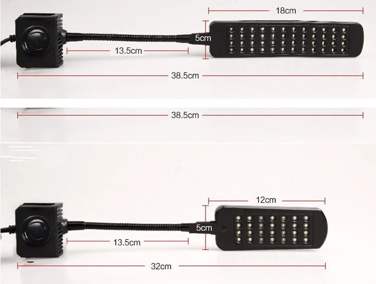 48 светодиодный/24 светодиодный 2 размера аквариумный свет гибкий зажим переключатель кнопки управления белый и синий цвет 3 режима аквариума светодиодный светильник 3 Вт/1,5 Вт